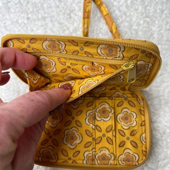 Sisters ID Wristlet Wallet Mustard Print - Picture 6 of 9